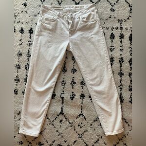 Anthropologie White High Waist Skinny Jeans